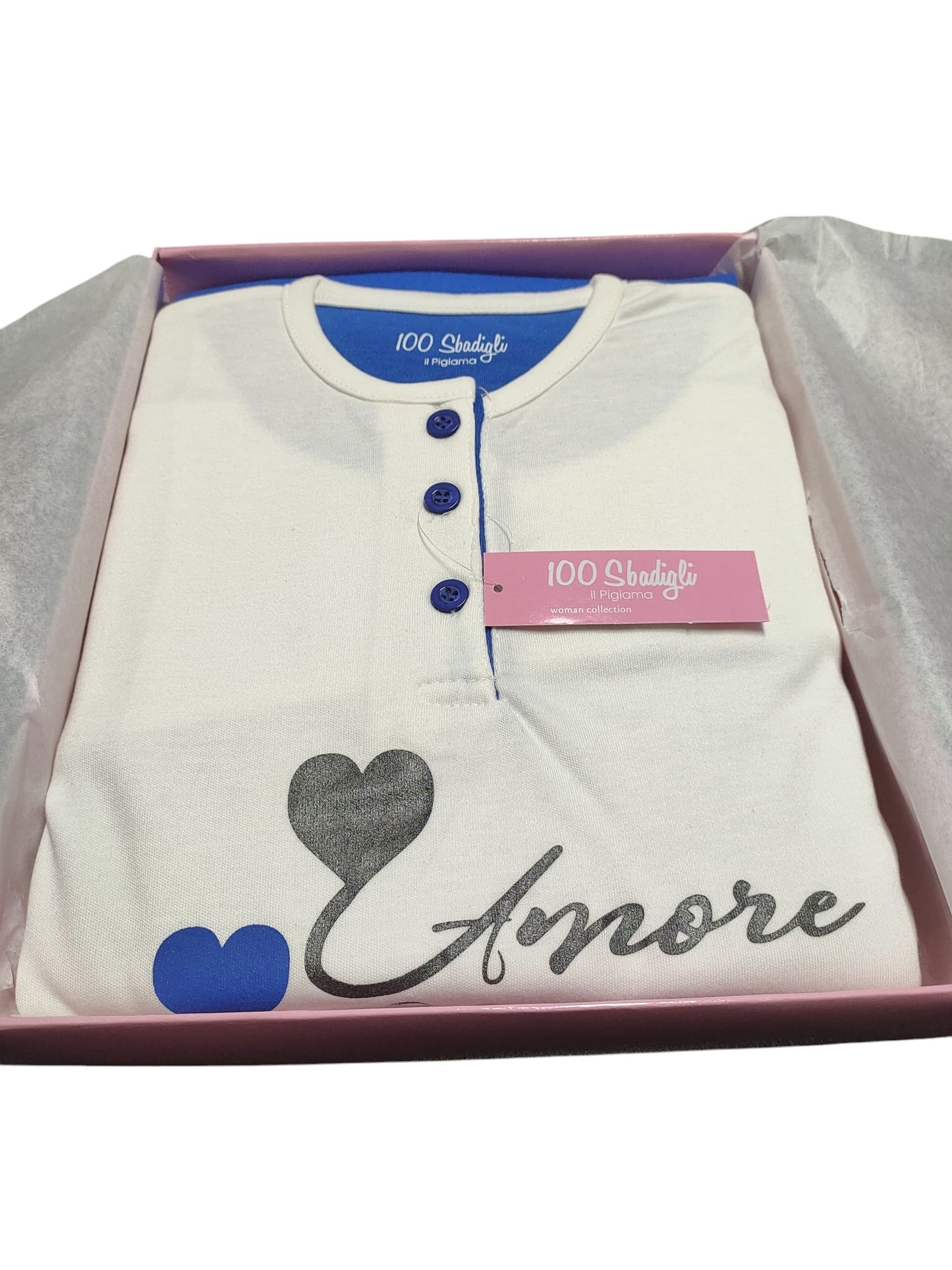 Pigiama Donna 100 Sbadigli (Amore&Sbadigli) in Caldo Cotone