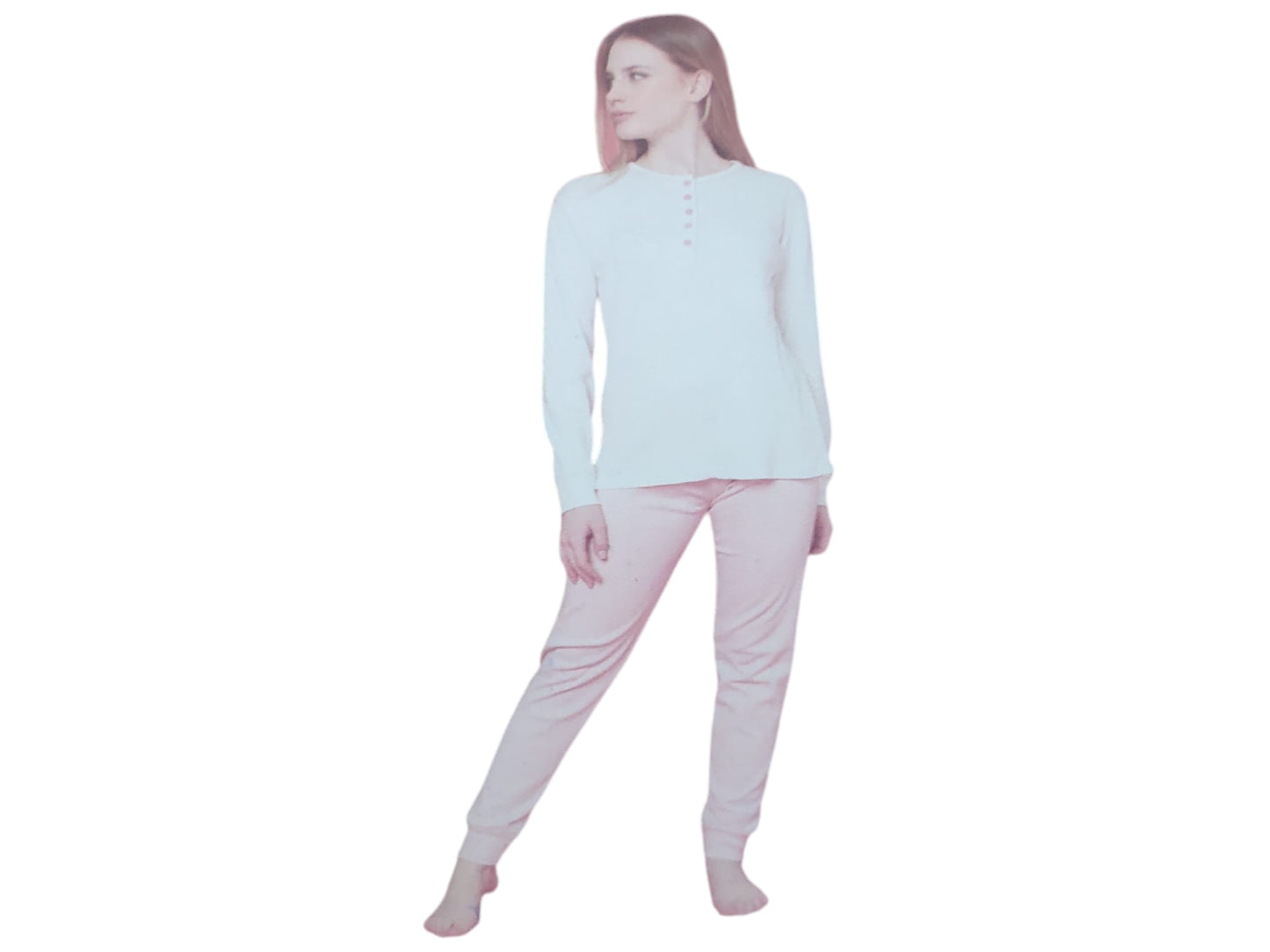 Pigiama Donna 100 Sbadigli (Normal Chiuso) in Caldo Cotone