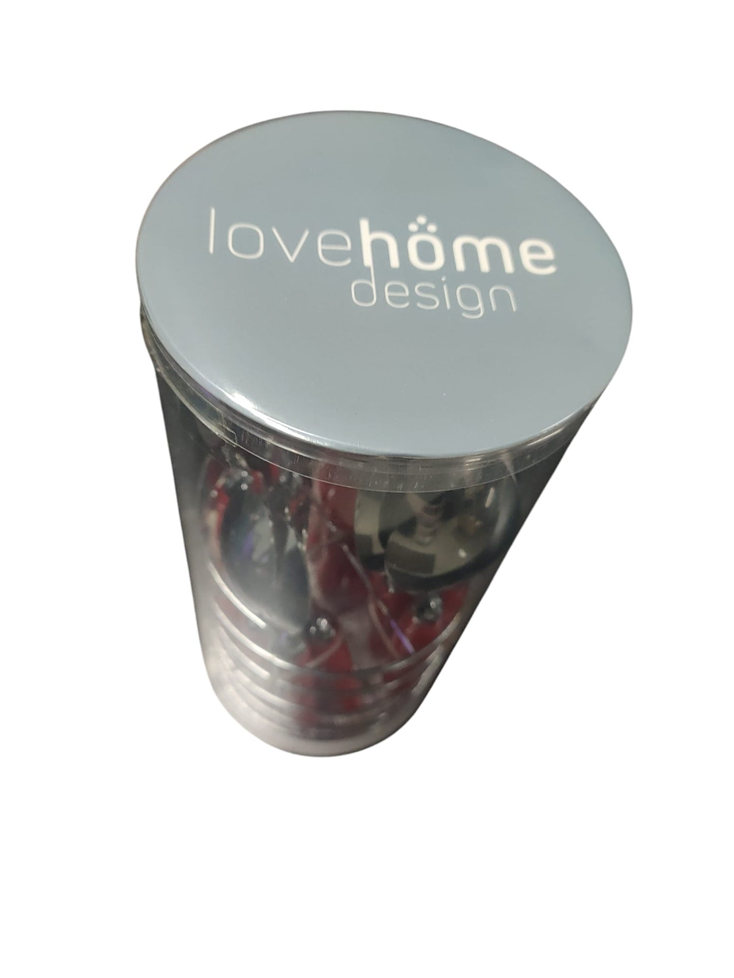 Lovehome Set di 16 posate con apposito portaposate rotondo