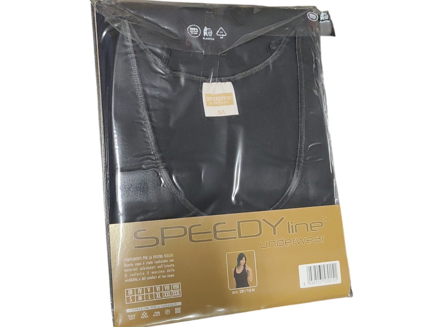 Maglietta Nera Senza Maniche Donna - Speedy
