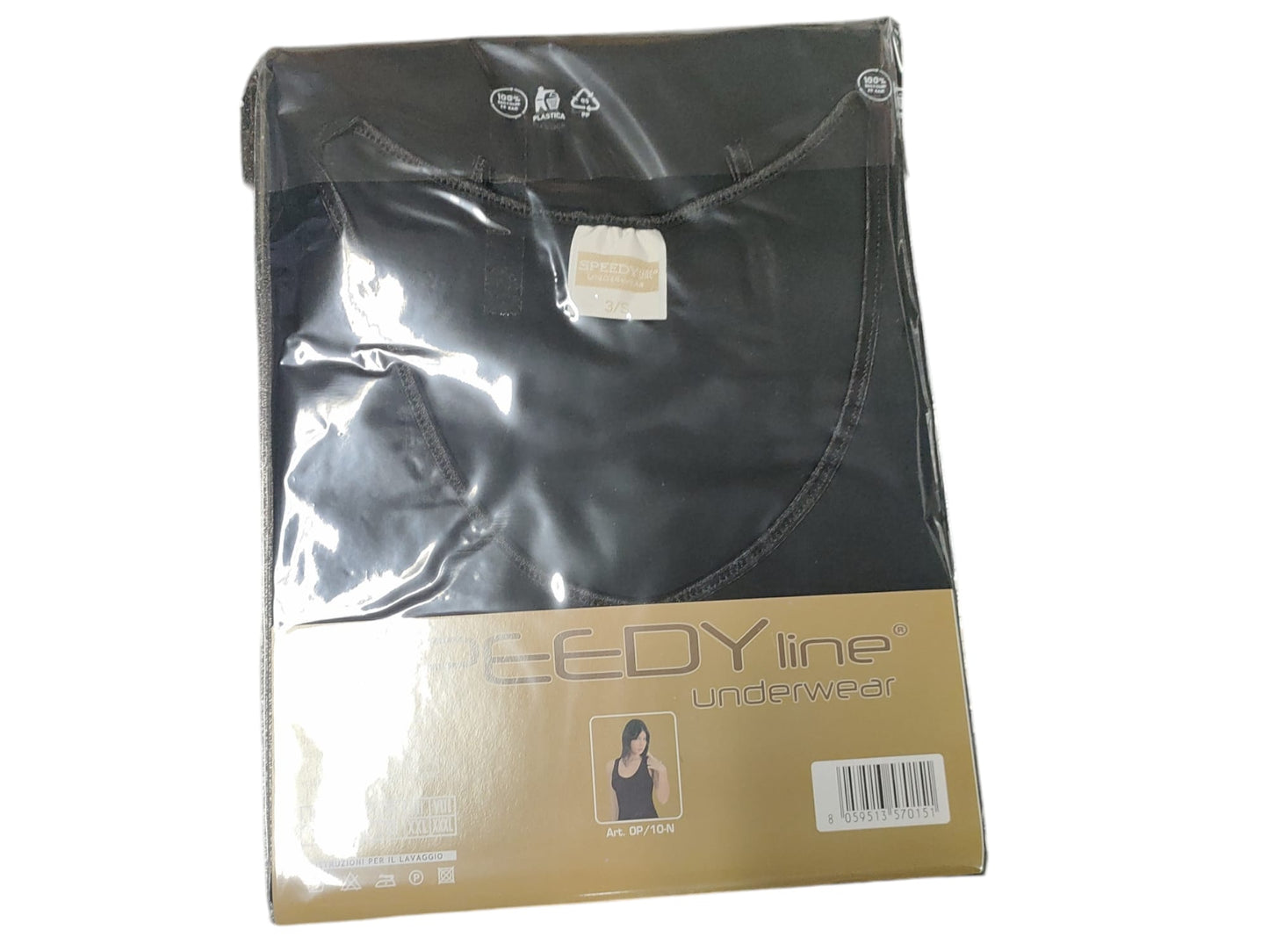 Maglietta Nera Senza Maniche Donna - Speedy
