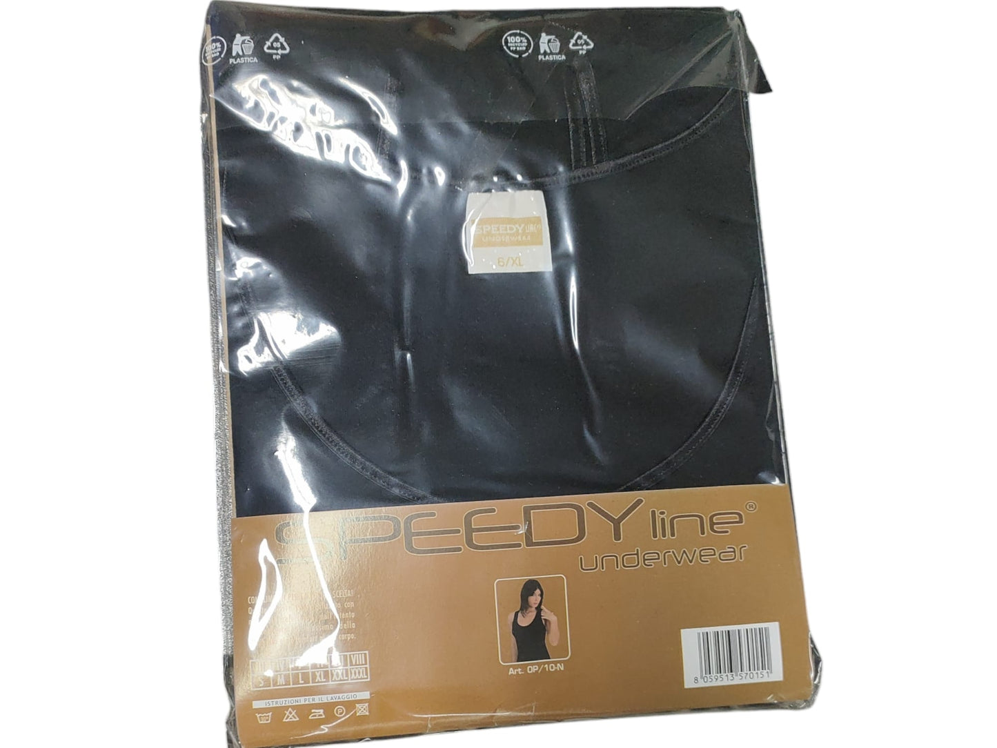Maglietta Nera Senza Maniche Donna - Speedy