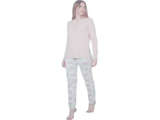 Pigiama Donna 100 Sbadigli (Floreale) in Caldo Cotone