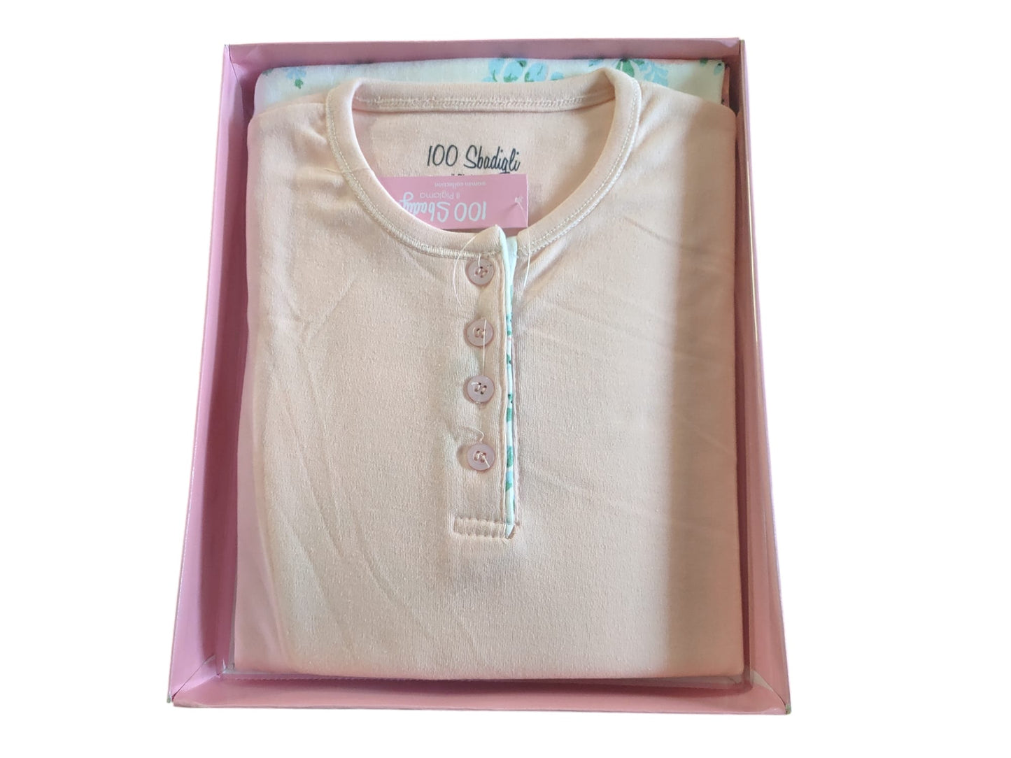 Pigiama Donna 100 Sbadigli (Floreale) in Caldo Cotone