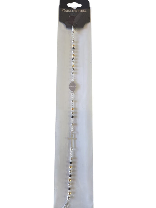 Bracciale religioso con perline colorate