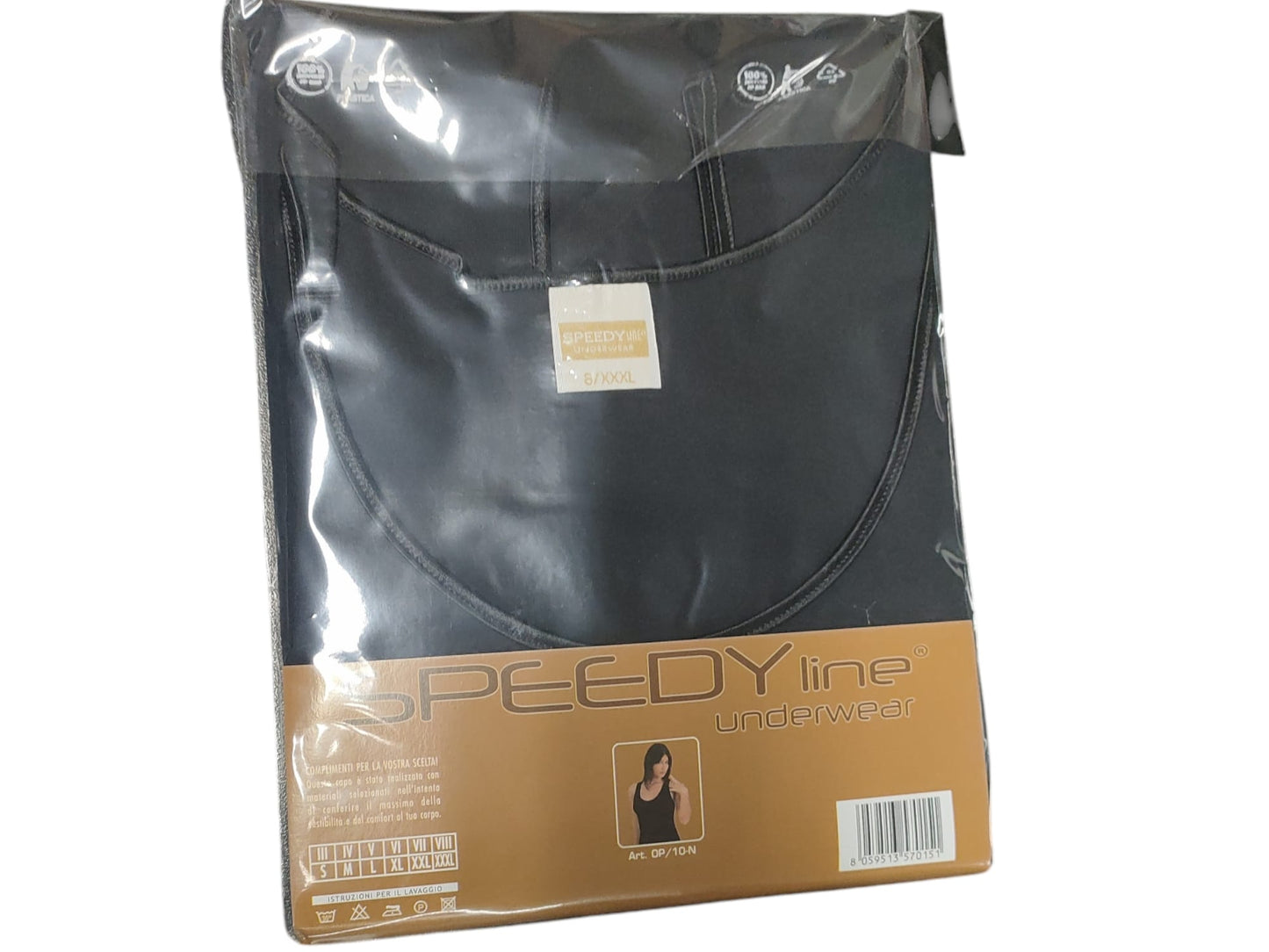Maglietta Nera Senza Maniche Donna - Speedy
