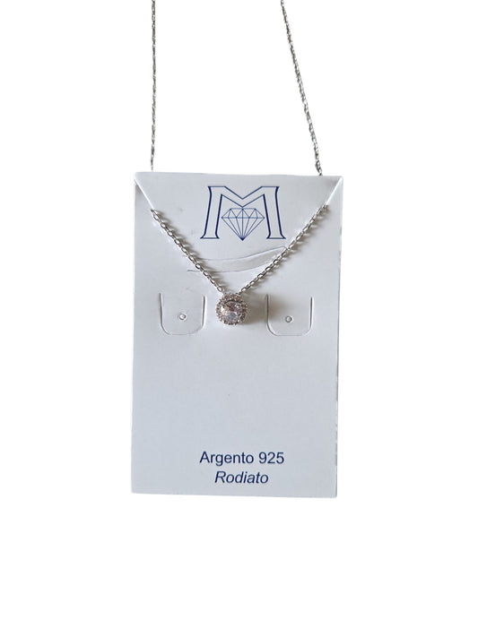 Collana con brillante in Argento