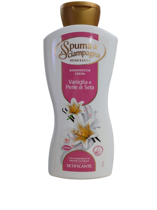 Spuma di Sciampagna Bagnodoccia Vaniglia e Perle di Seta